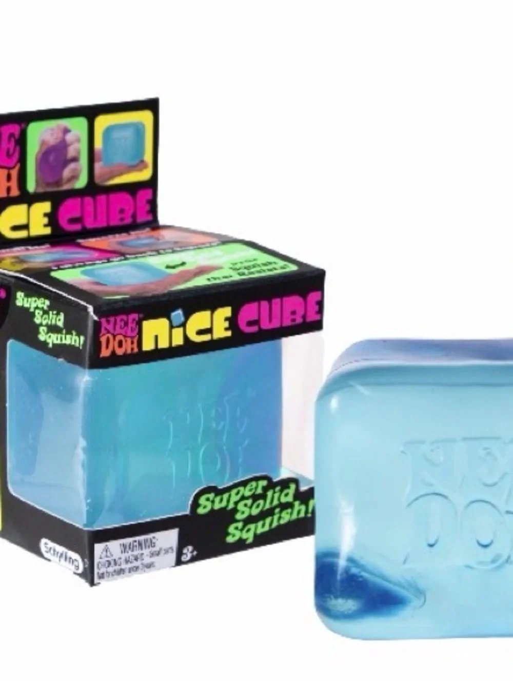 NeeDoh Nice Cube Super Solid Squish!  Blue- NWT